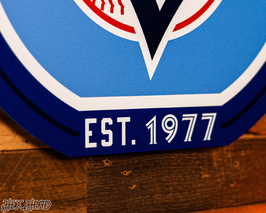 VARSITY Collection- SINGLE Layer Toronto Blue Jays Metal Wall Art