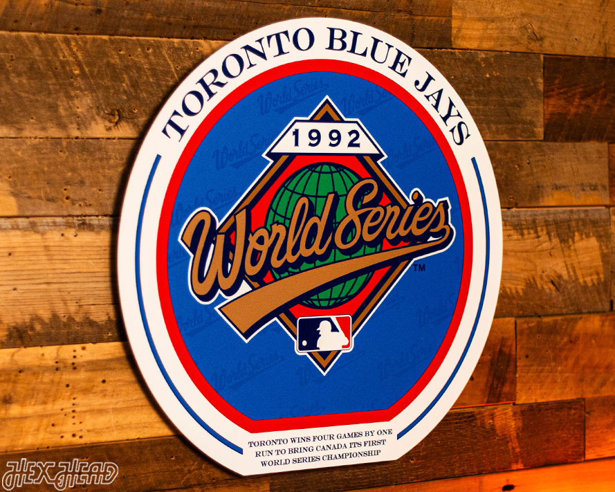 VARSITY Collection- SINGLE Layer Toronto Blue Jays 1992 World Series Wall Art