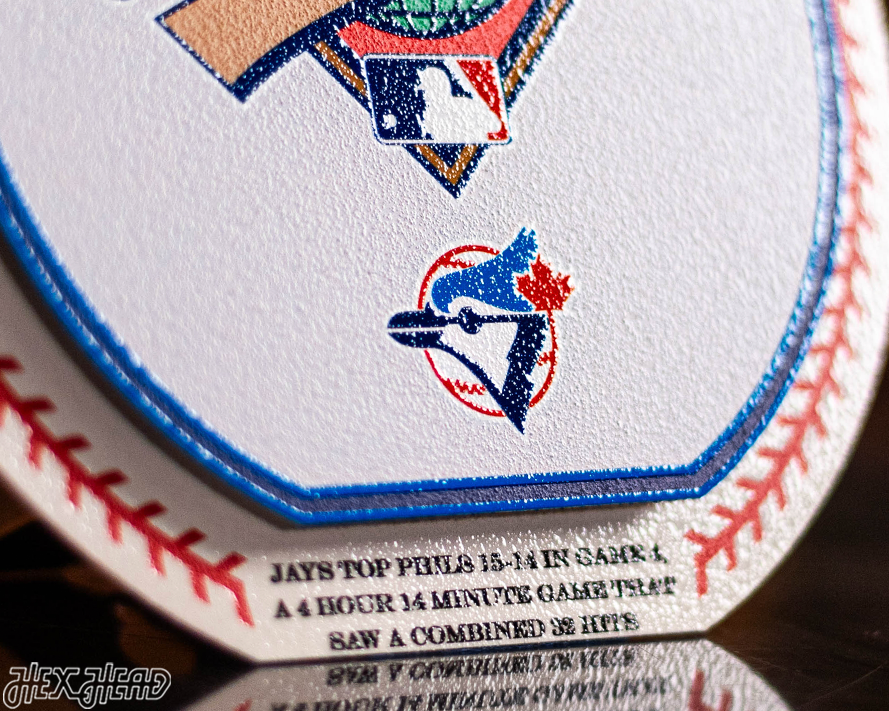 Toronto Blue Jays 1993 World Series "Double Play" On the Shelf or on the Wall Art