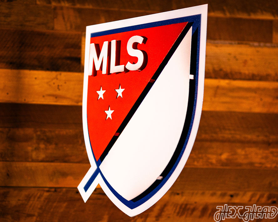 CLOSE OUT - Major League Soccer Shield 3D Vintage Metal Wall Art