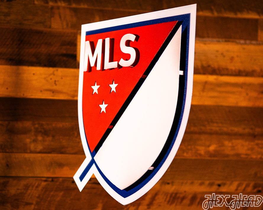 Major League Soccer Shield 3D Vintage Metal Wall Art