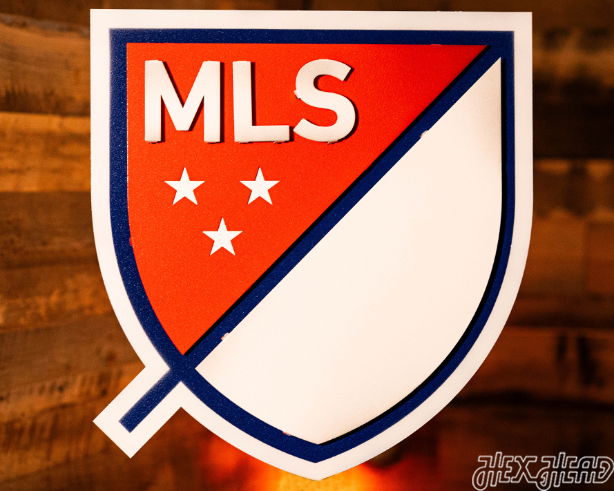 CLOSE OUT - Major League Soccer Shield 3D Vintage Metal Wall Art
