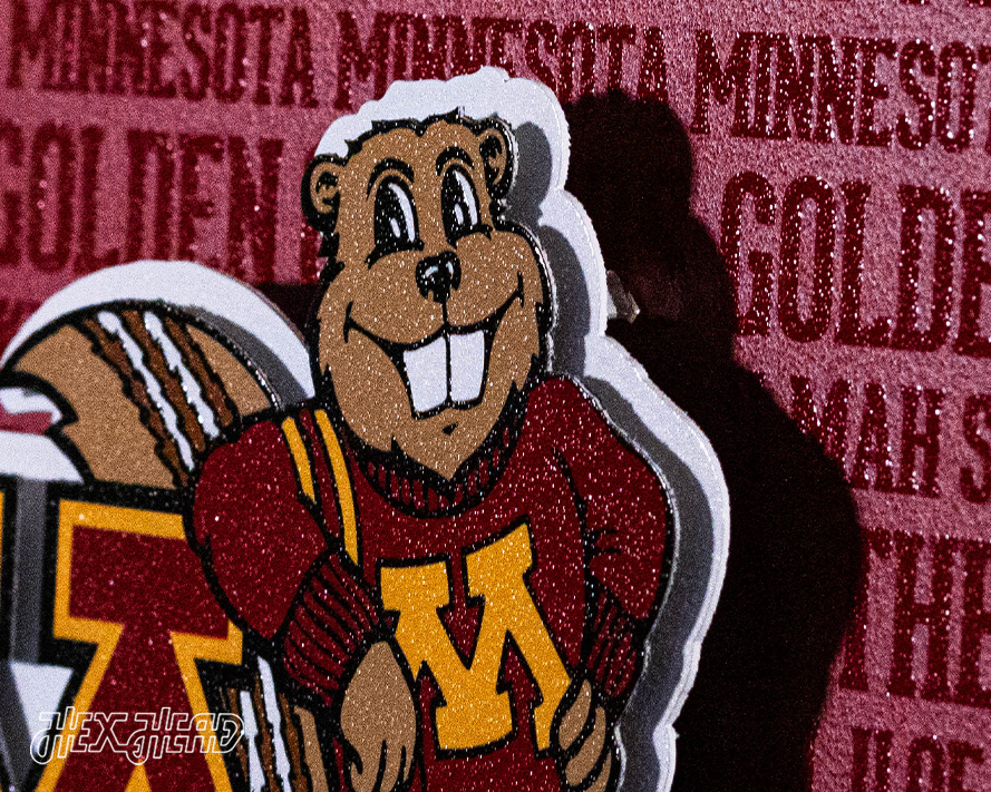 Minnesota Golden Gophers CRAFT SERIES 3D Embossed Metal Wall Art