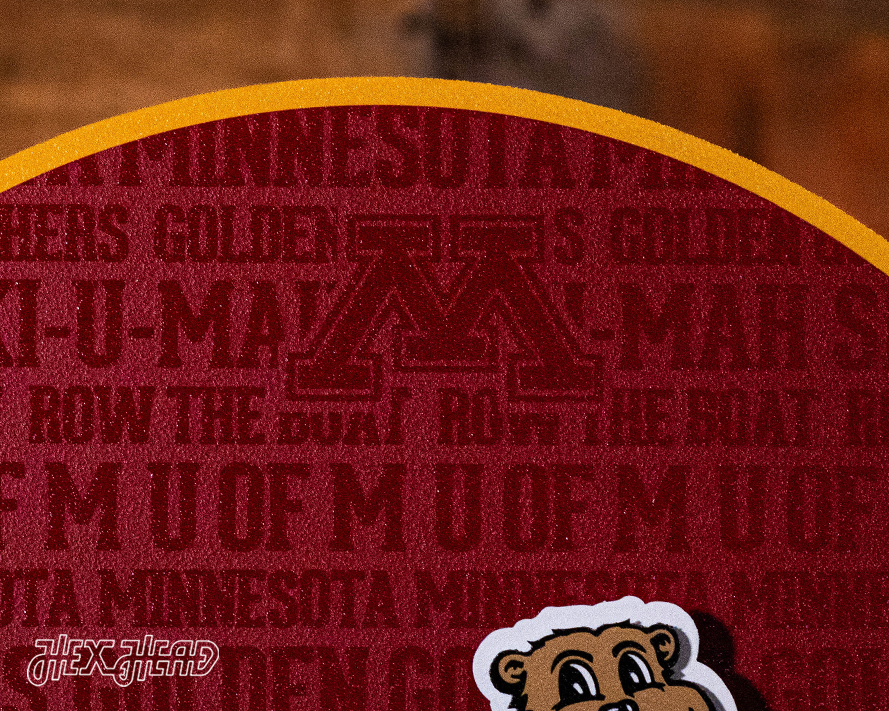 Minnesota Golden Gophers CRAFT SERIES 3D Embossed Metal Wall Art