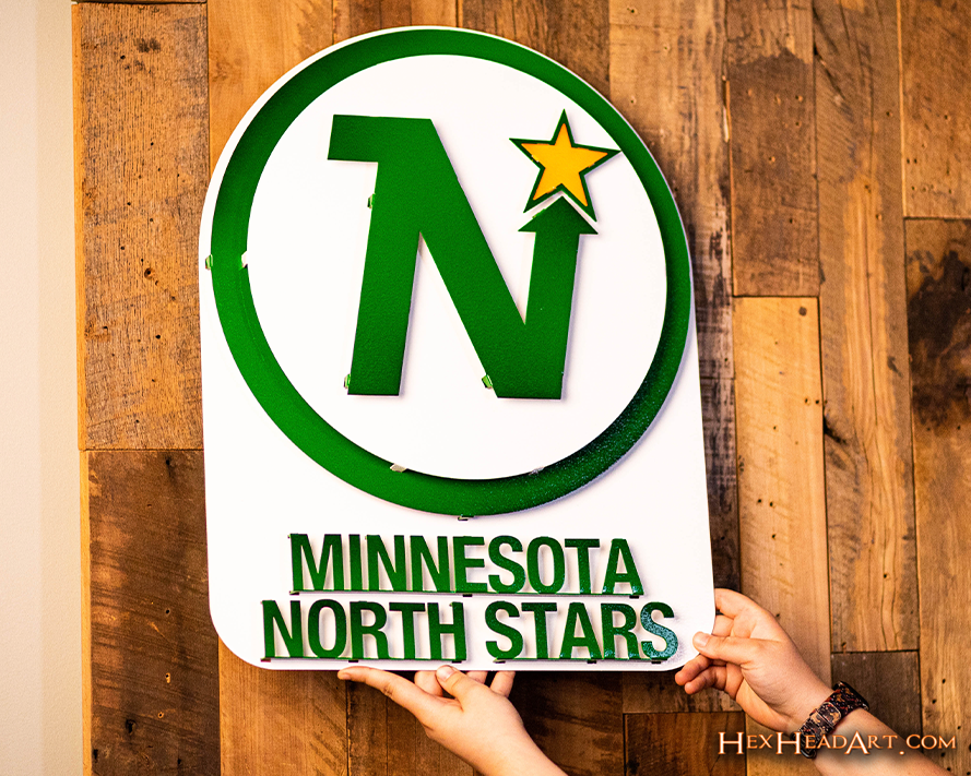 Minnesota North Stars 3D Vintage Metal Wall Art