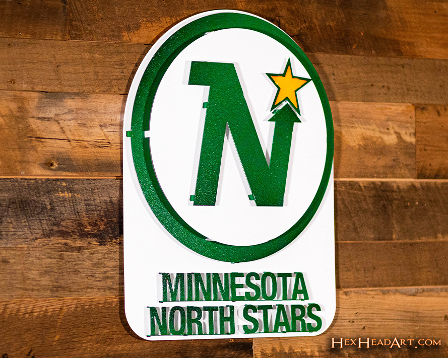 Minnesota North Stars 3D Vintage Metal Wall Art