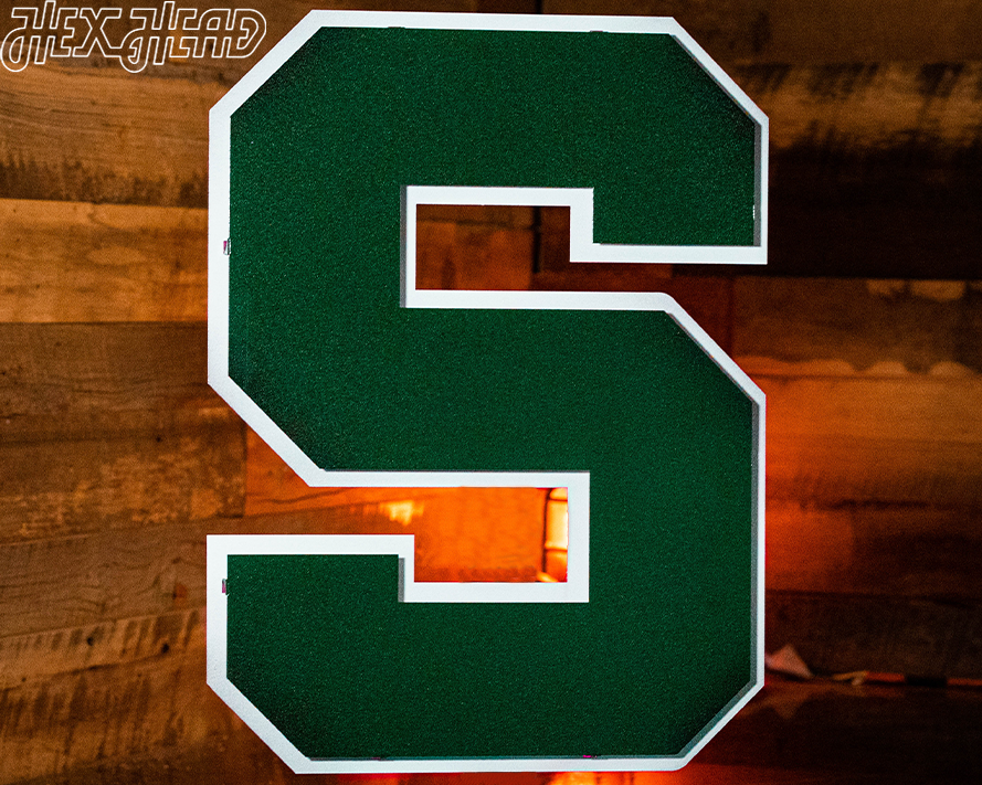 Michigan State "S" 3D Vintage Metal Wall Art