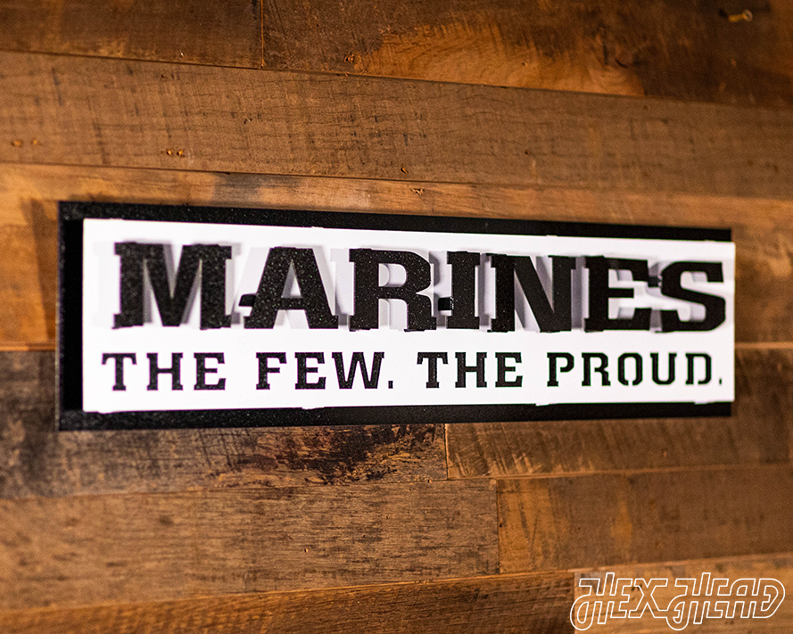 USMC - MARINES The Few. The Proud. 3D Vintage Metal Wall Art