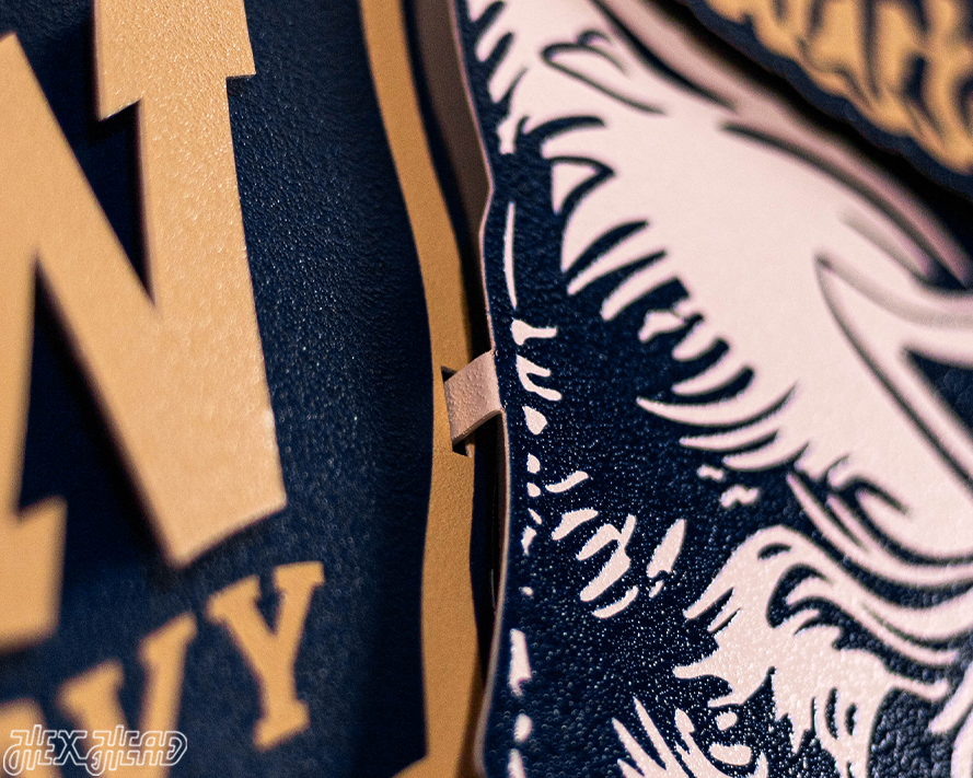 US Naval Academy "Jumping Goat" 3D Vintage Metal Wall Art