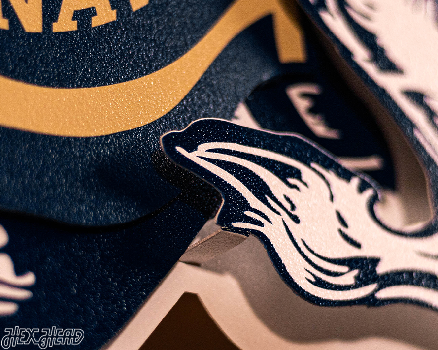 US Naval Academy "Jumping Goat" 3D Vintage Metal Wall Art