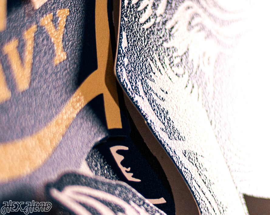 US Naval Academy "Jumping Goat" 3D Vintage Metal Wall Art