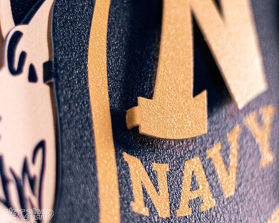 US Naval Academy "Jumping Goat" 3D Vintage Metal Wall Art