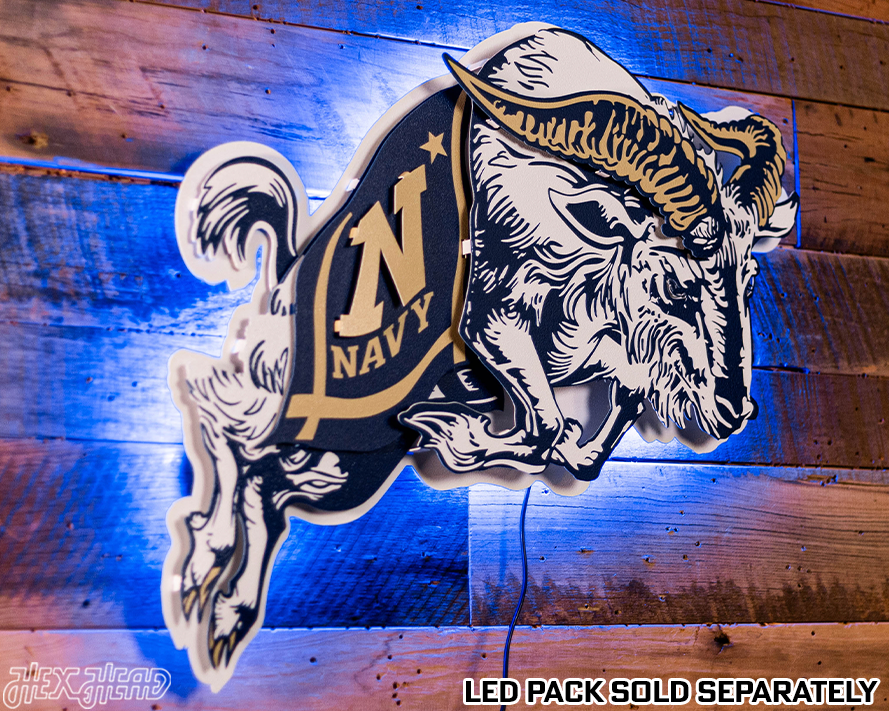 US Naval Academy "Jumping Goat" 3D Vintage Metal Wall Art