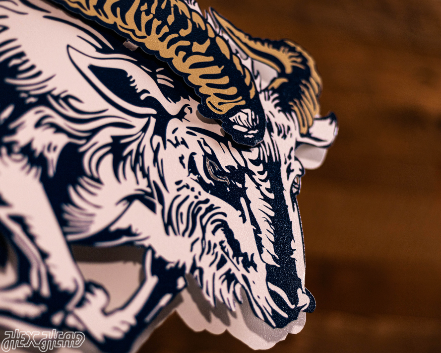 US Naval Academy "Jumping Goat" 3D Vintage Metal Wall Art