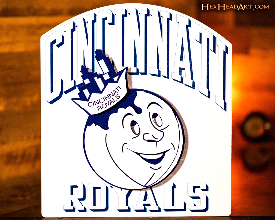 Cincinnati Royals Retro 1957 3D Vintage Metal Wall Art