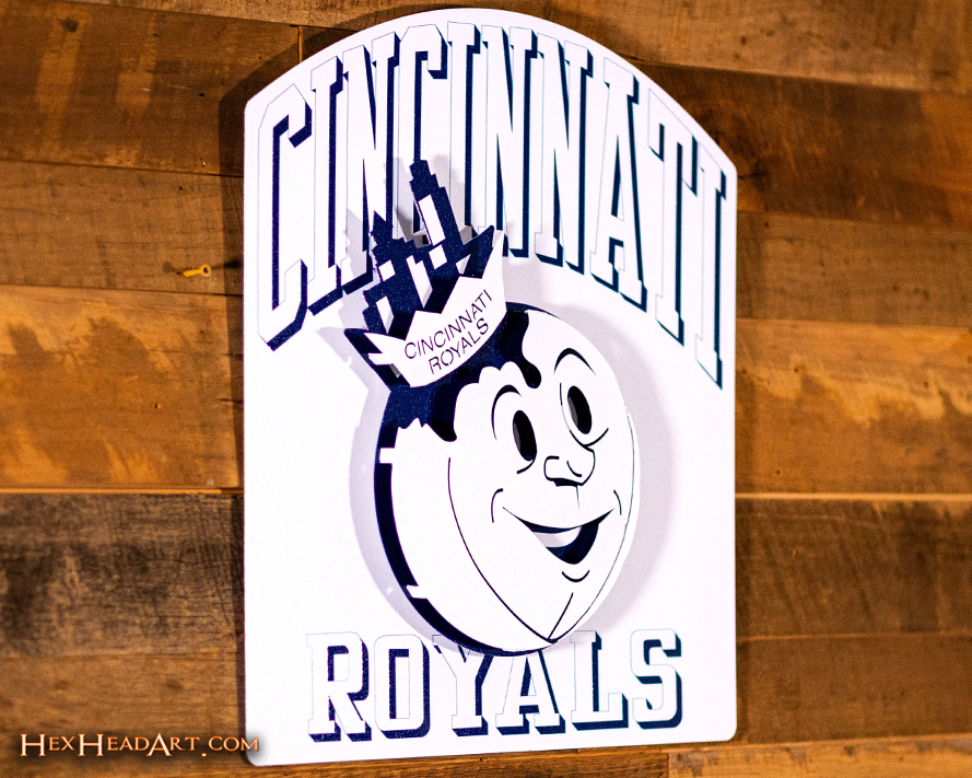 Cincinnati Royals Retro 1957 3D Vintage Metal Wall Art