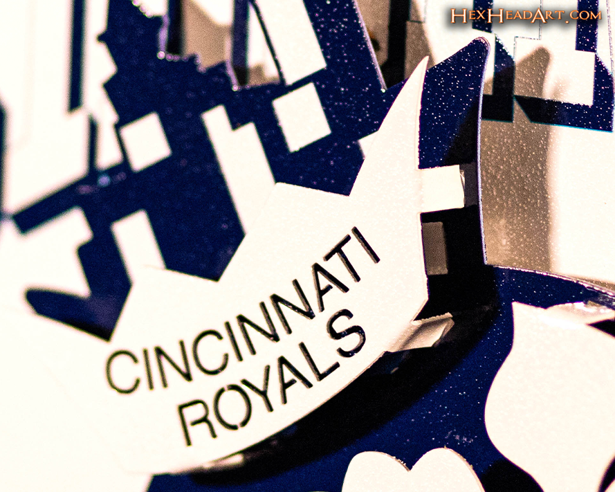 Cincinnati Royals Retro 1957 3D Vintage Metal Wall Art