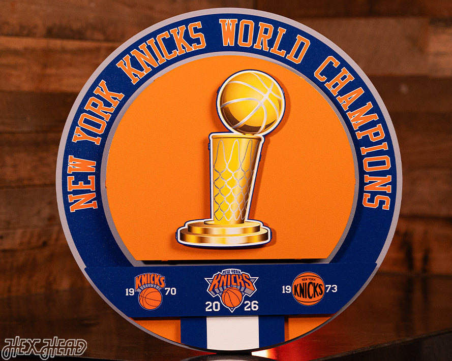 New York Knicks "Hex Head Exclusive" Dynasty 3D Metal Wall Art