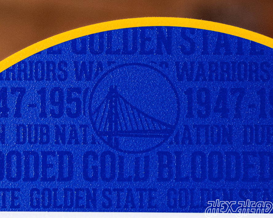 Golden State Warriors CRAFT SERIES 3D Embossed Metal Wall Art