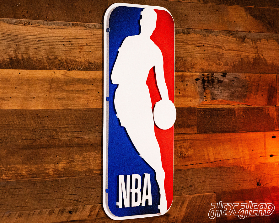 NBA "THE LOGO"  3D Vintage Metal Wall Art