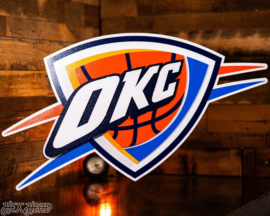 Oklahoma City Thunder 3D Vintage Metal Wall Art