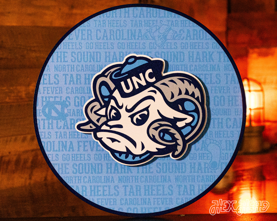 North Carolina Tar Heels CRAFT SERIES 3D Embossed Metal Wall Art