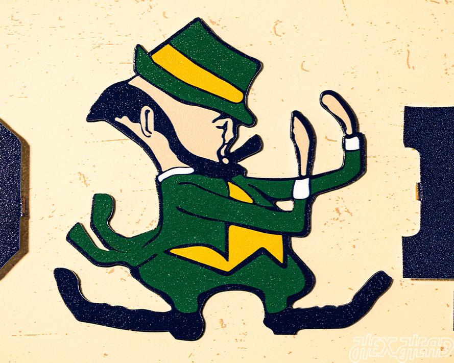 Notre Dame "GO IRISH GO" GIFT COLLECTION 3D Vintage Metal Wall Art