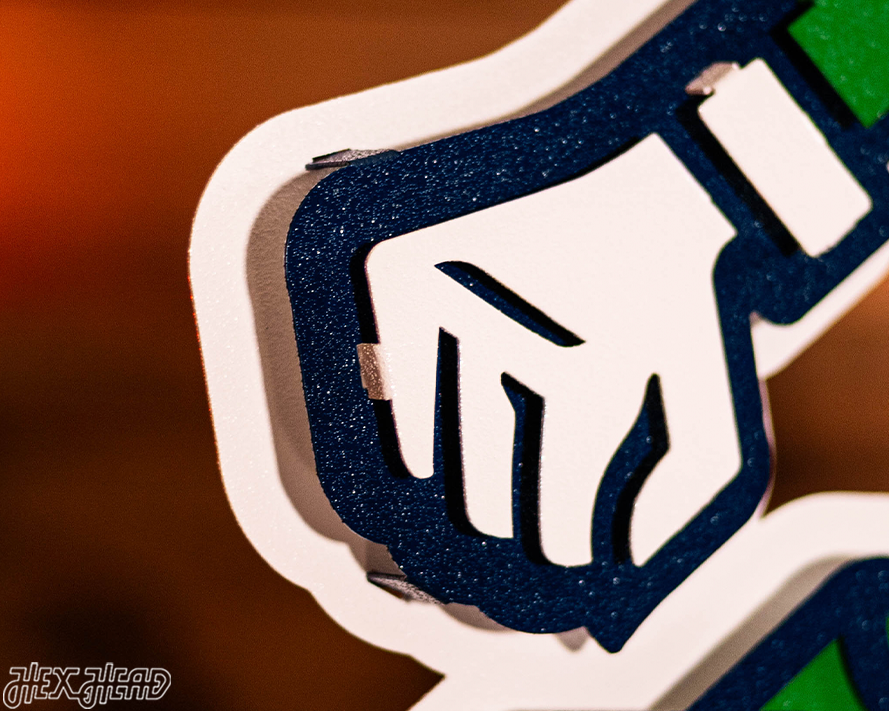 Notre Dame Fighting Irish Football Leprechaun 3D Vintage Metal Wall Art