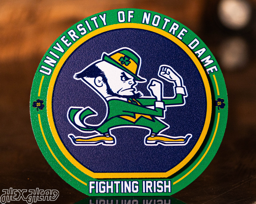 Notre Dame Fighting Irish "Double Play" On the Shelf or on the Wall Art