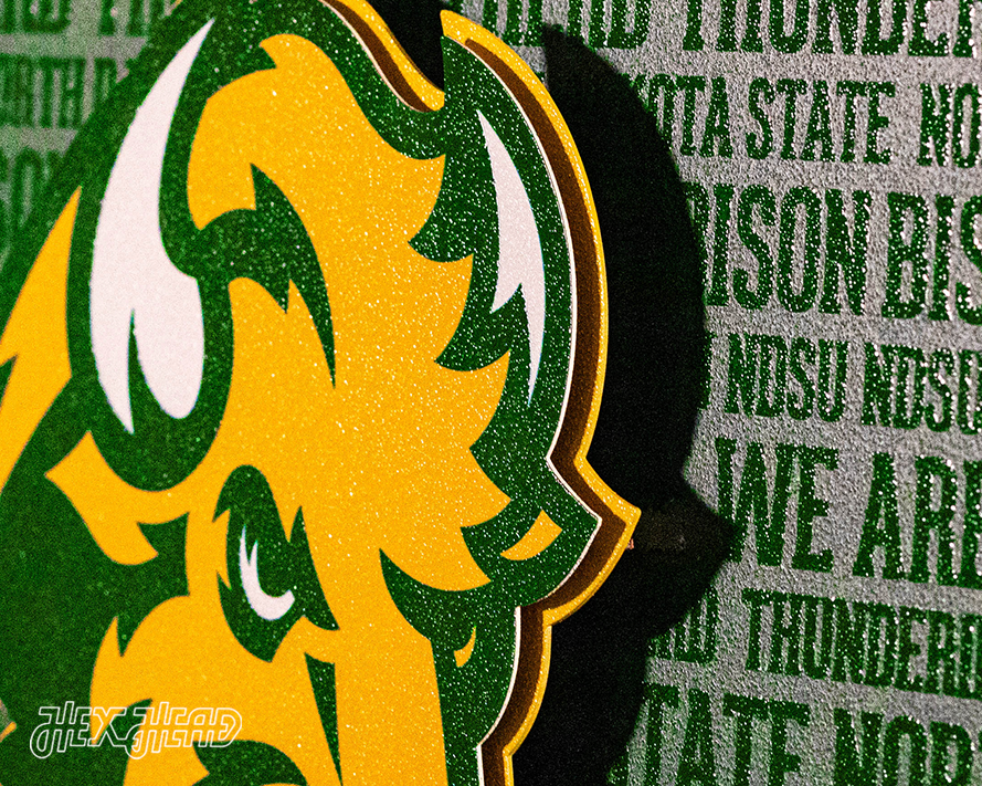 North Dakota State CRAFT SERIES 3D Embossed Metal Wall Art