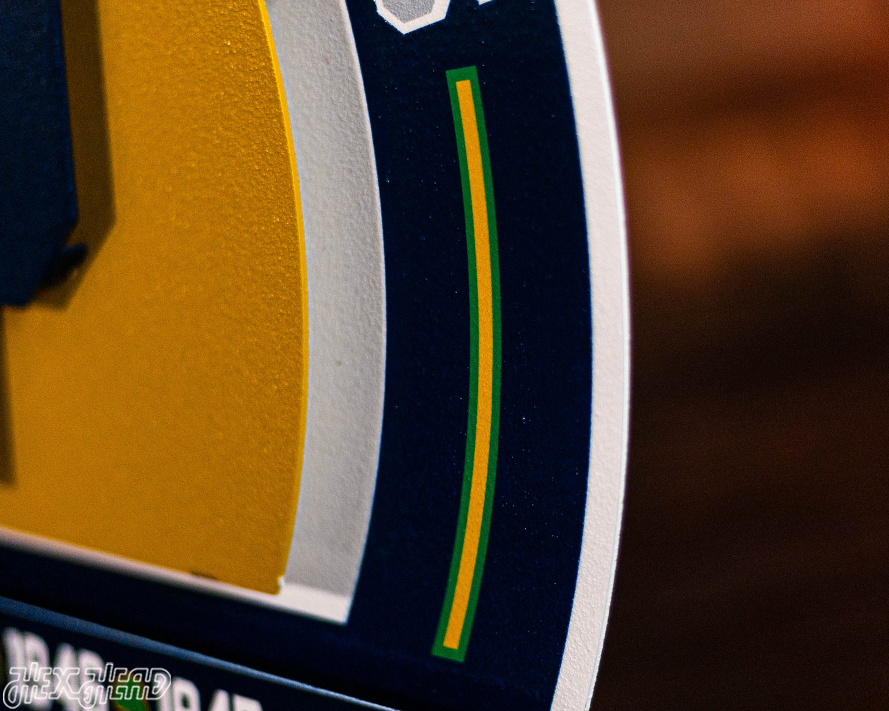 Notre Dame DYNASTY - Football National Champions Wins w/ Replaceable Icon Plate 3D Vintage Metal Wall Art