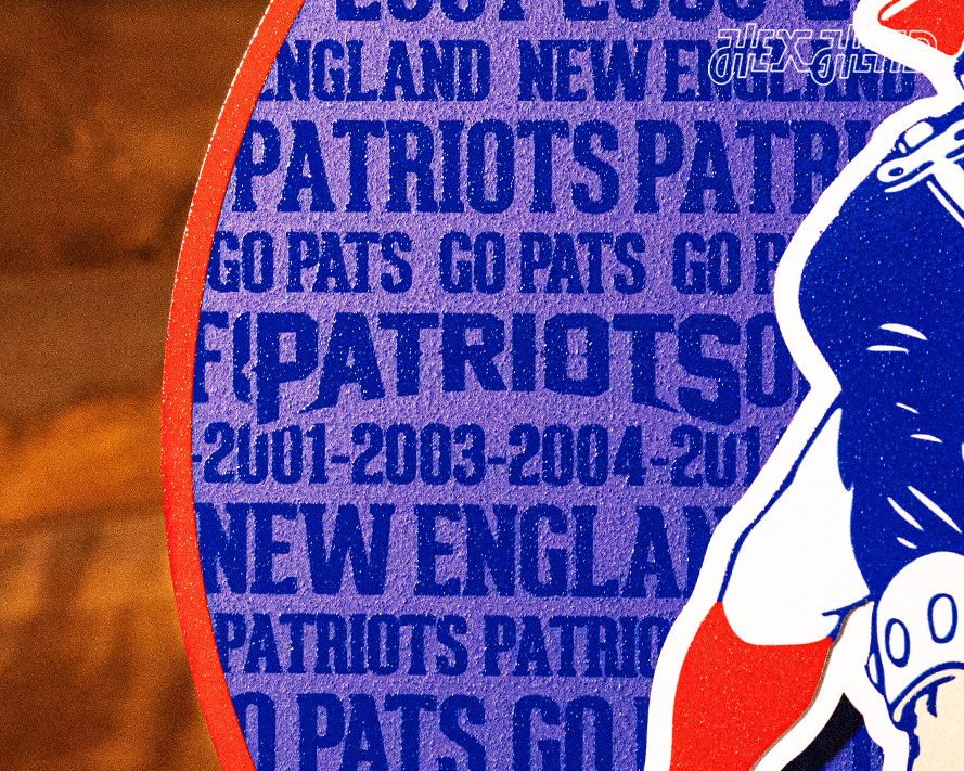 New England Patriots CRAFT SERIES 3D Embossed Metal Wall Art