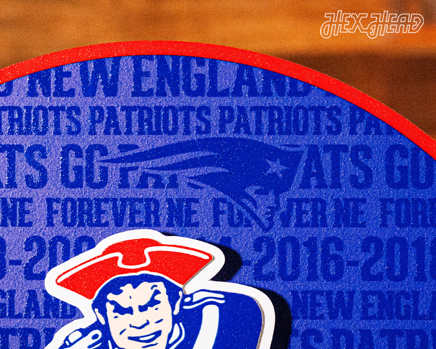 New England Patriots CRAFT SERIES 3D Embossed Metal Wall Art