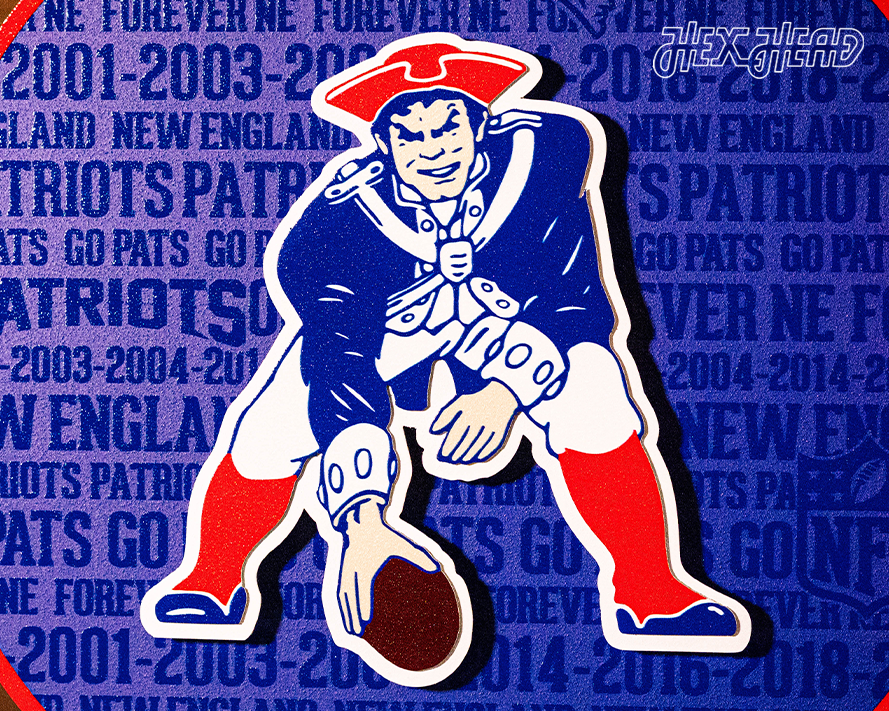 New England Patriots CRAFT SERIES 3D Embossed Metal Wall Art