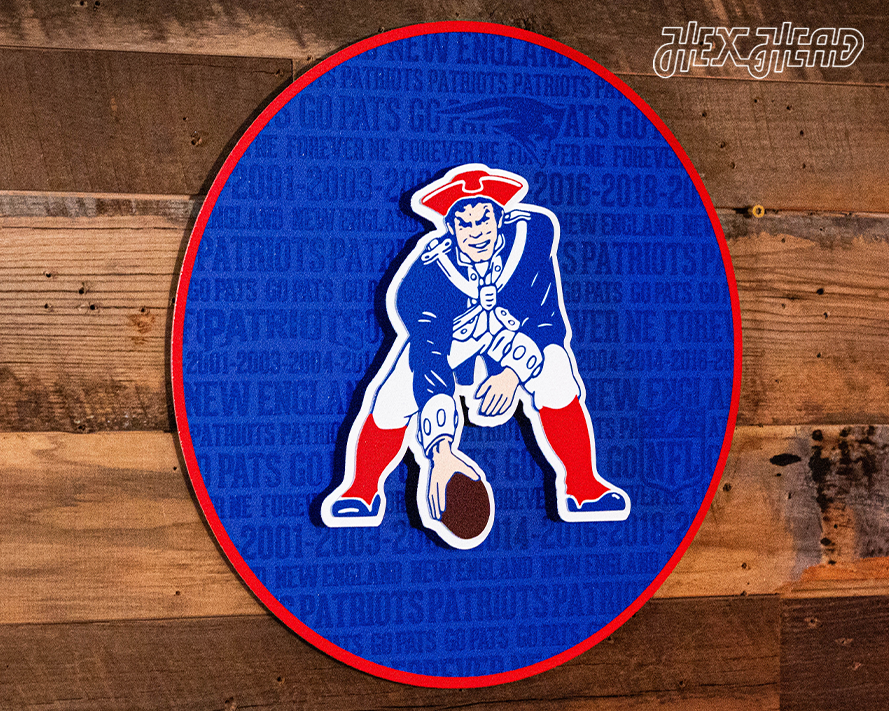 New England Patriots CRAFT SERIES 3D Embossed Metal Wall Art