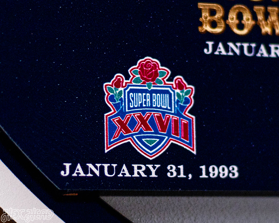 Dallas Cowboys DYNASTY - Super Bowl Wins w/ Replaceable Icon Plate 3D Vintage Metal Wall Art