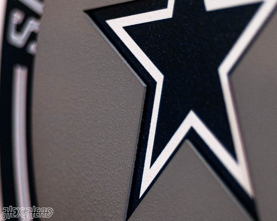 Dallas Cowboys DYNASTY - Super Bowl Wins w/ Replaceable Icon Plate 3D Vintage Metal Wall Art