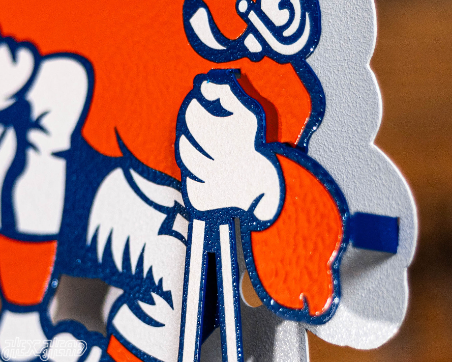 Denver Broncos "1965" Alternate Logo 3D Vintage Metal Wall Art