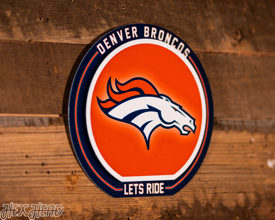 Denver Broncos "Double Play" On the Shelf or on the Wall Art