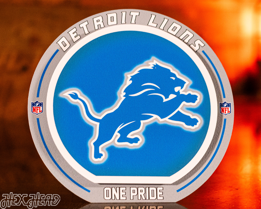 Detroit Lions "Double Play" On the Shelf or on the Wall Art