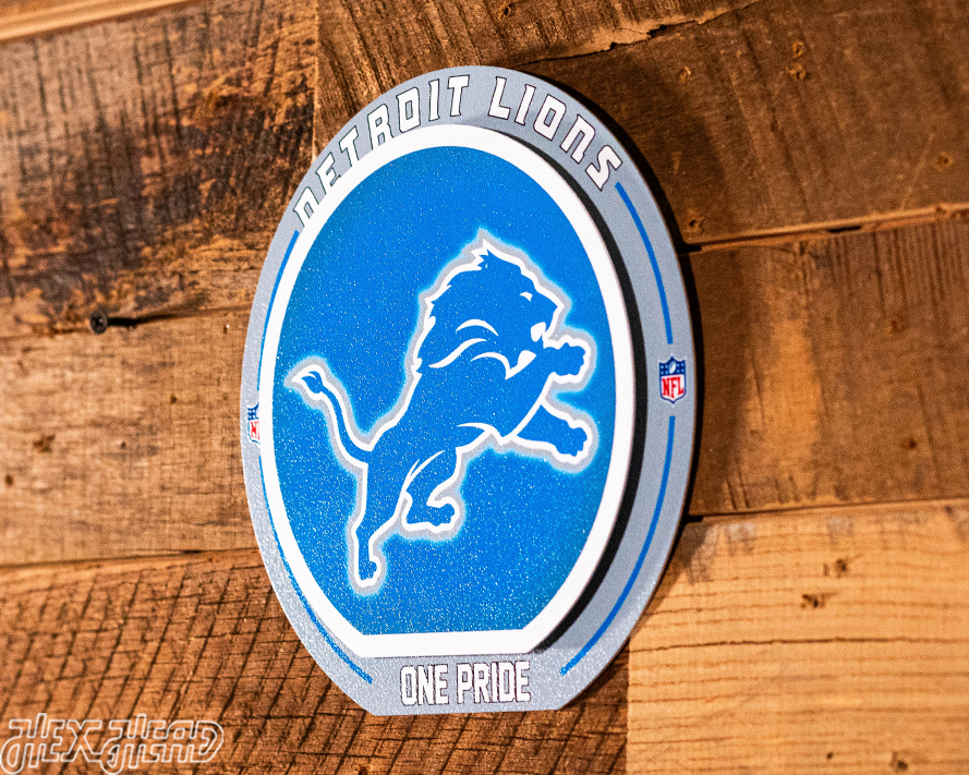 Detroit Lions "Double Play" On the Shelf or on the Wall Art