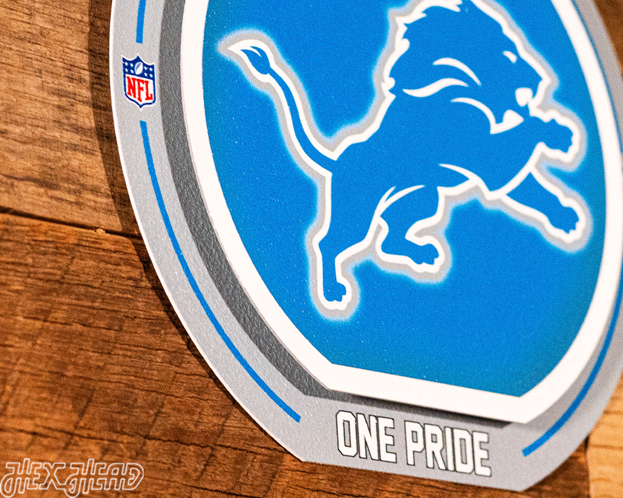 Detroit Lions "Double Play" On the Shelf or on the Wall Art