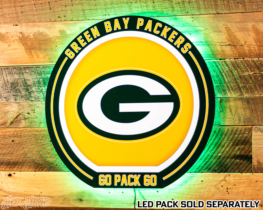 VARSITY Collection- Single Layer Green Bay Packers Metal Wall Art