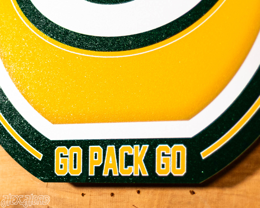 VARSITY Collection- Single Layer Green Bay Packers Metal Wall Art