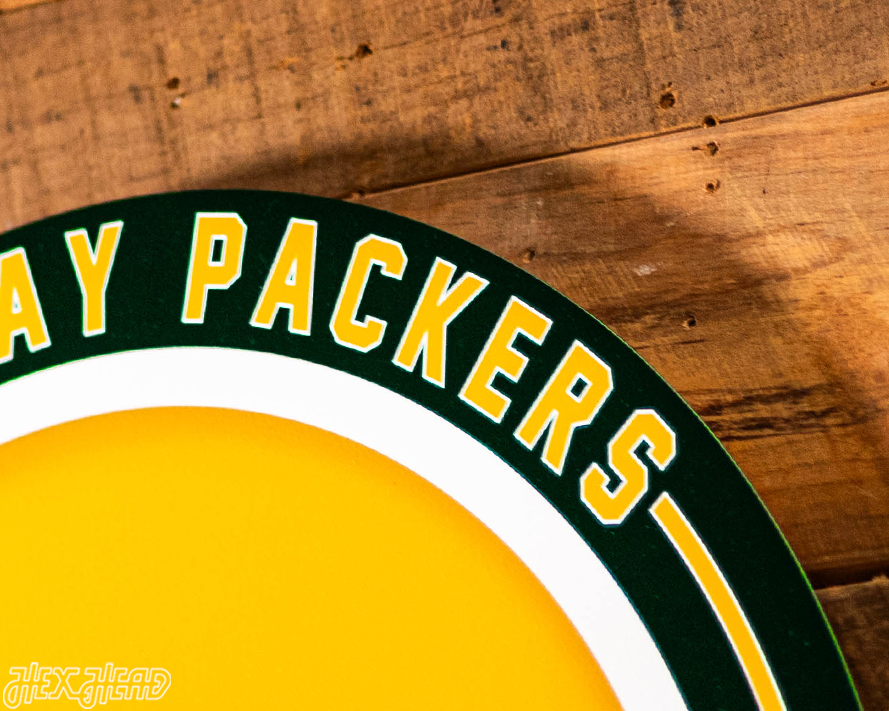 VARSITY Collection- Single Layer Green Bay Packers Metal Wall Art