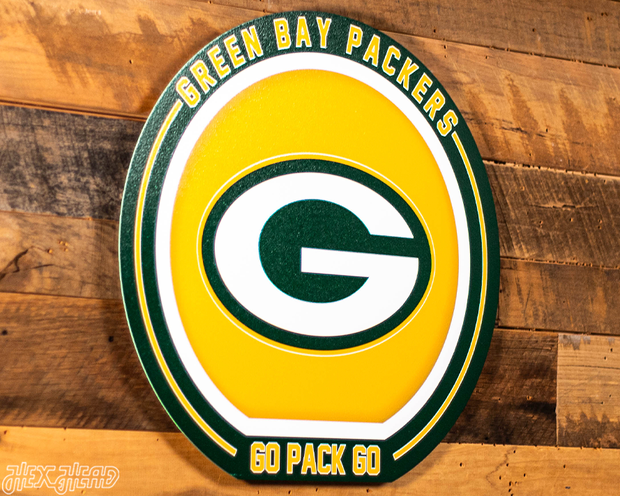 VARSITY Collection- Single Layer Green Bay Packers Metal Wall Art