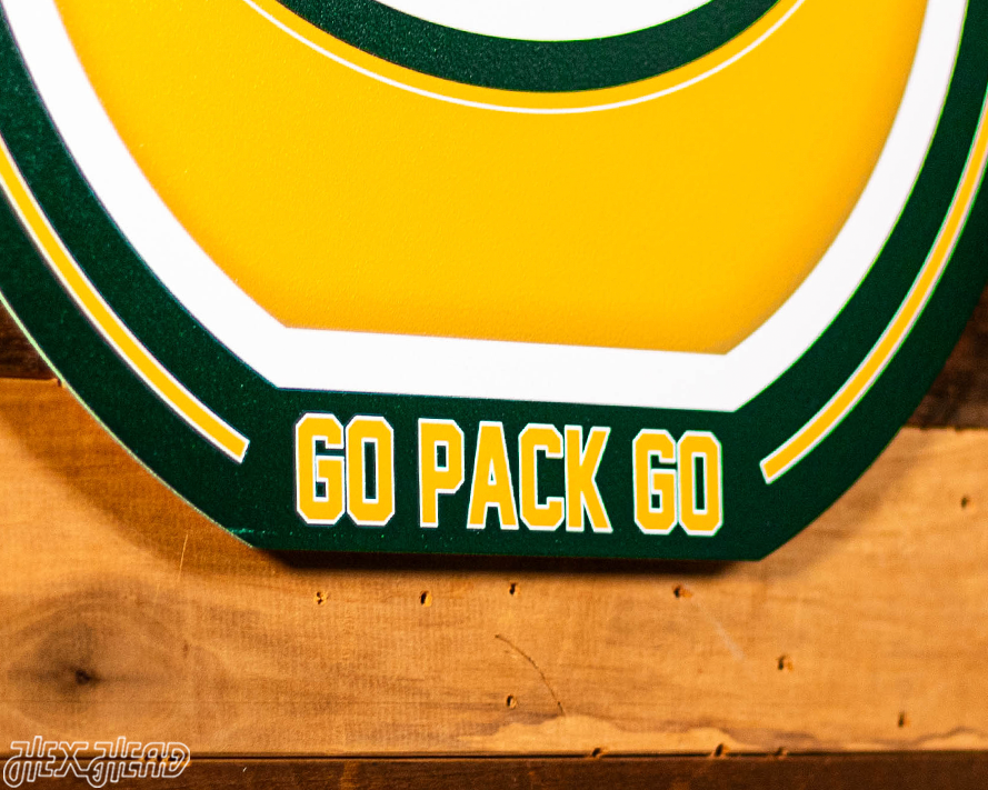 VARSITY Collection- Single Layer Green Bay Packers Metal Wall Art