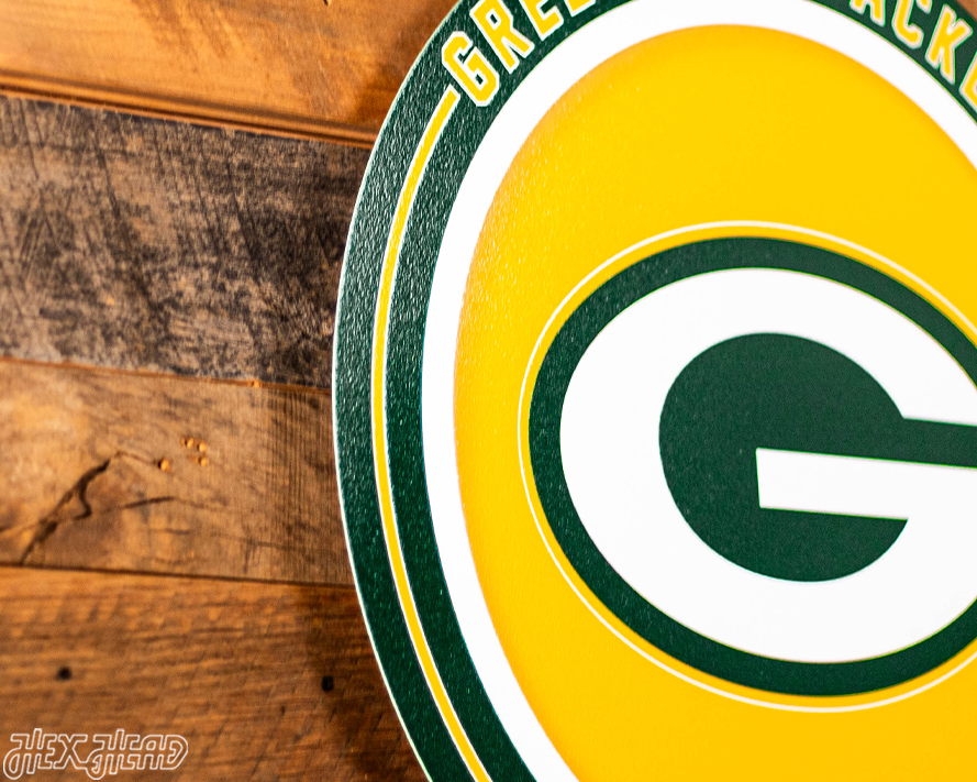 VARSITY Collection- Single Layer Green Bay Packers Metal Wall Art