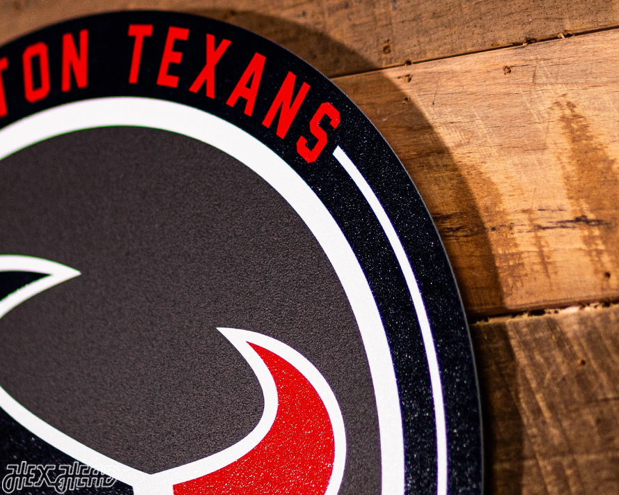 VARSITY Collection- Single Layer Houston Texans Metal Wall Art