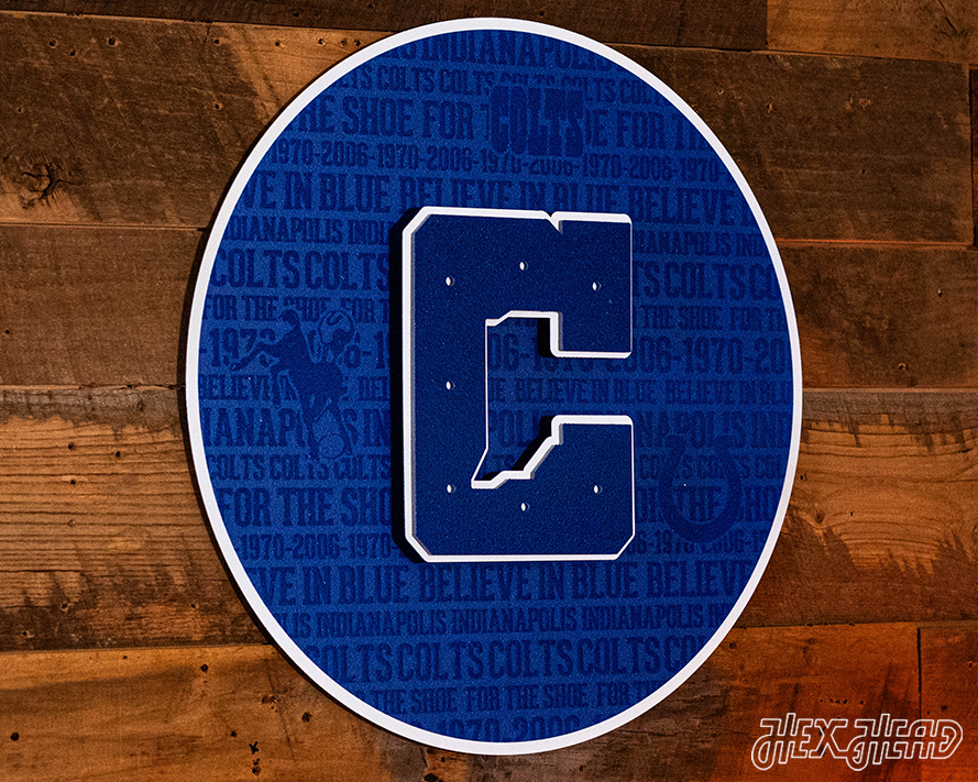 Indianapolis Colts CRAFT SERIES 3D Embossed Metal Wall Art